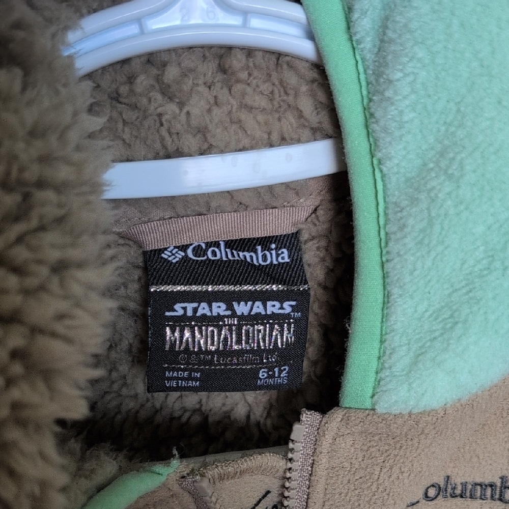 Columbia Kids Tan and Green Fleece Footie - Picture 2 of 4